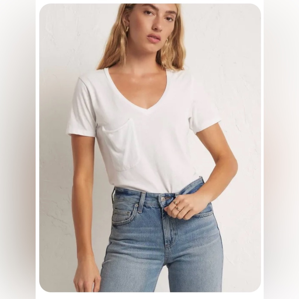 Z Supply White pocket t-shirt